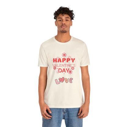 Happy Valentine Day Love Customized Unisex Jersey Short Sleeve Tee