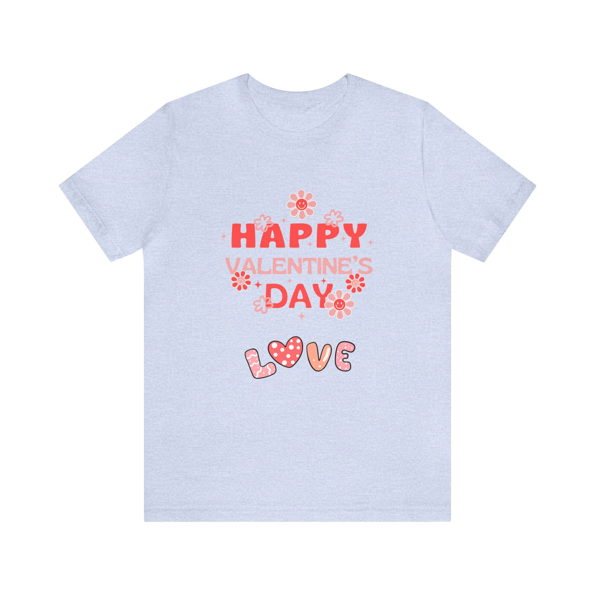 Happy Valentine Day Love Customized Unisex Jersey Short Sleeve Tee