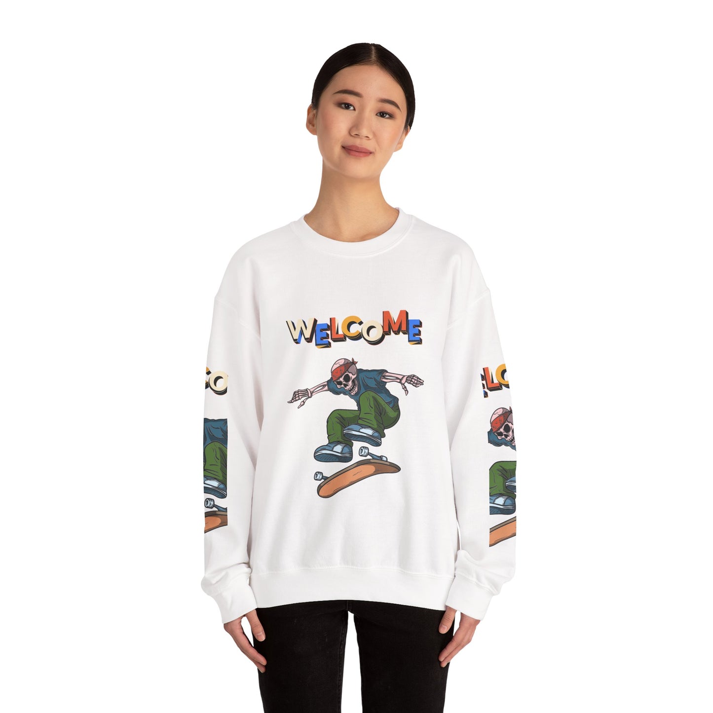Welcome Skaters Customized Unisex Heavy Blend™ Crewneck Sweatshirt
