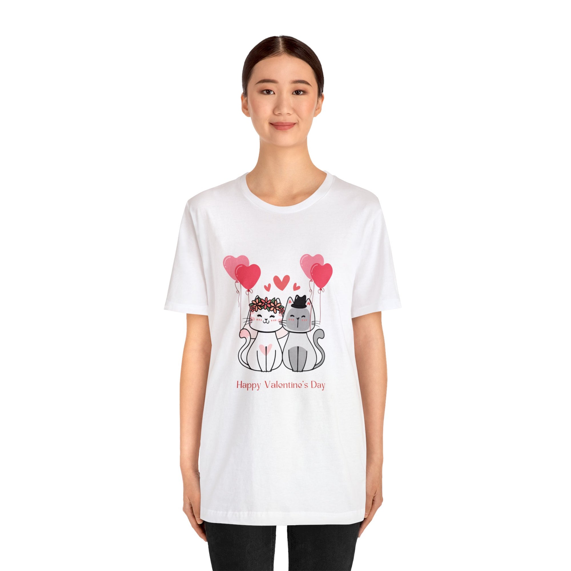 Happy Valentine's Day Customized Unisex Jersey Short Sleeve Tee
