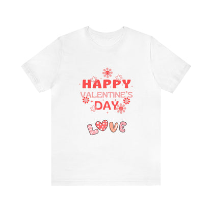 Happy Valentine Day Love Customized Unisex Jersey Short Sleeve Tee
