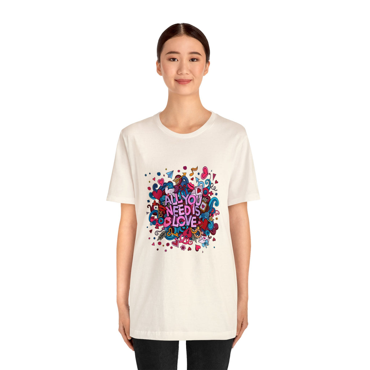 All You Need is Love Customized Unisex Jersey Short Sleeve Tee