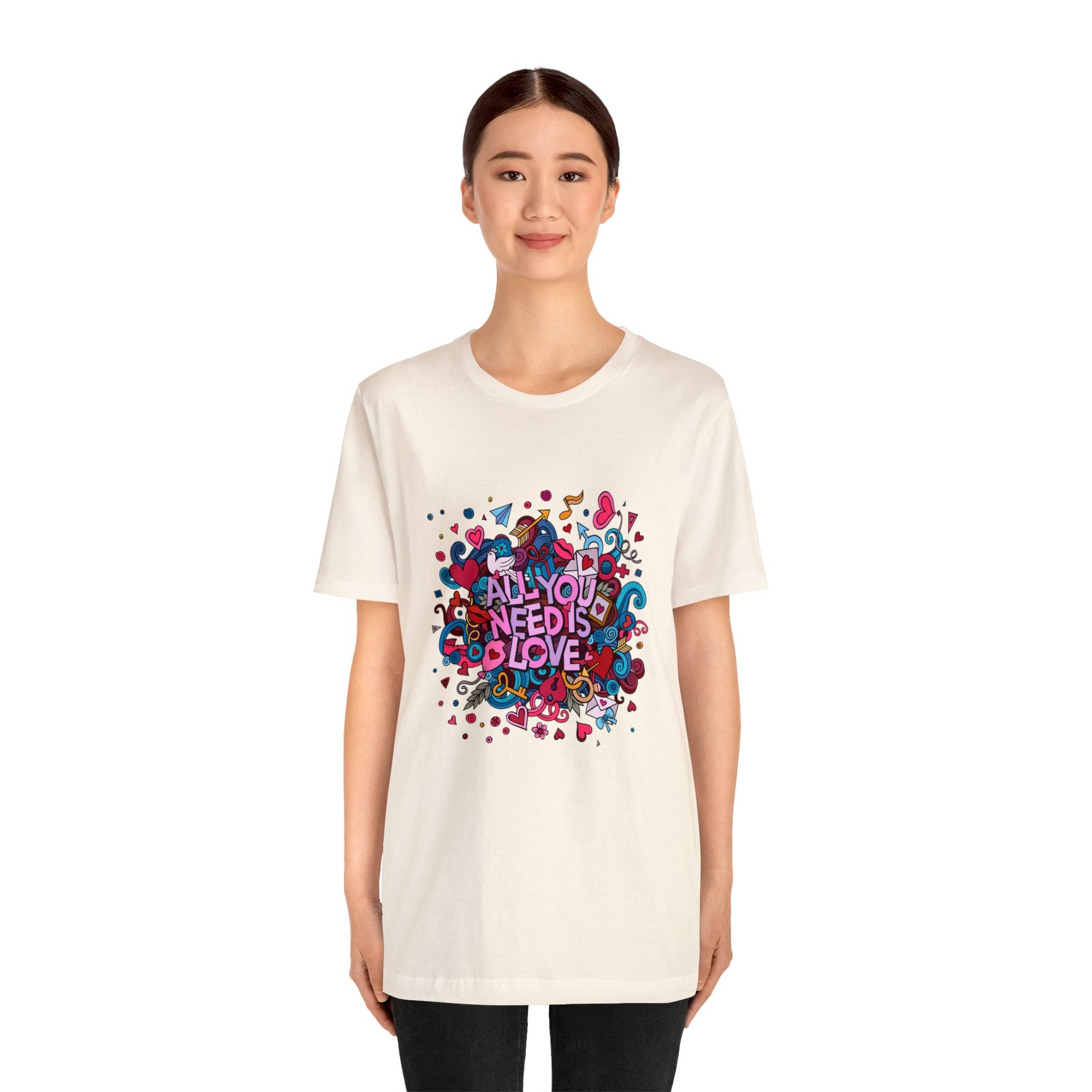 All You Need is Love Customized Unisex Jersey Short Sleeve Tee