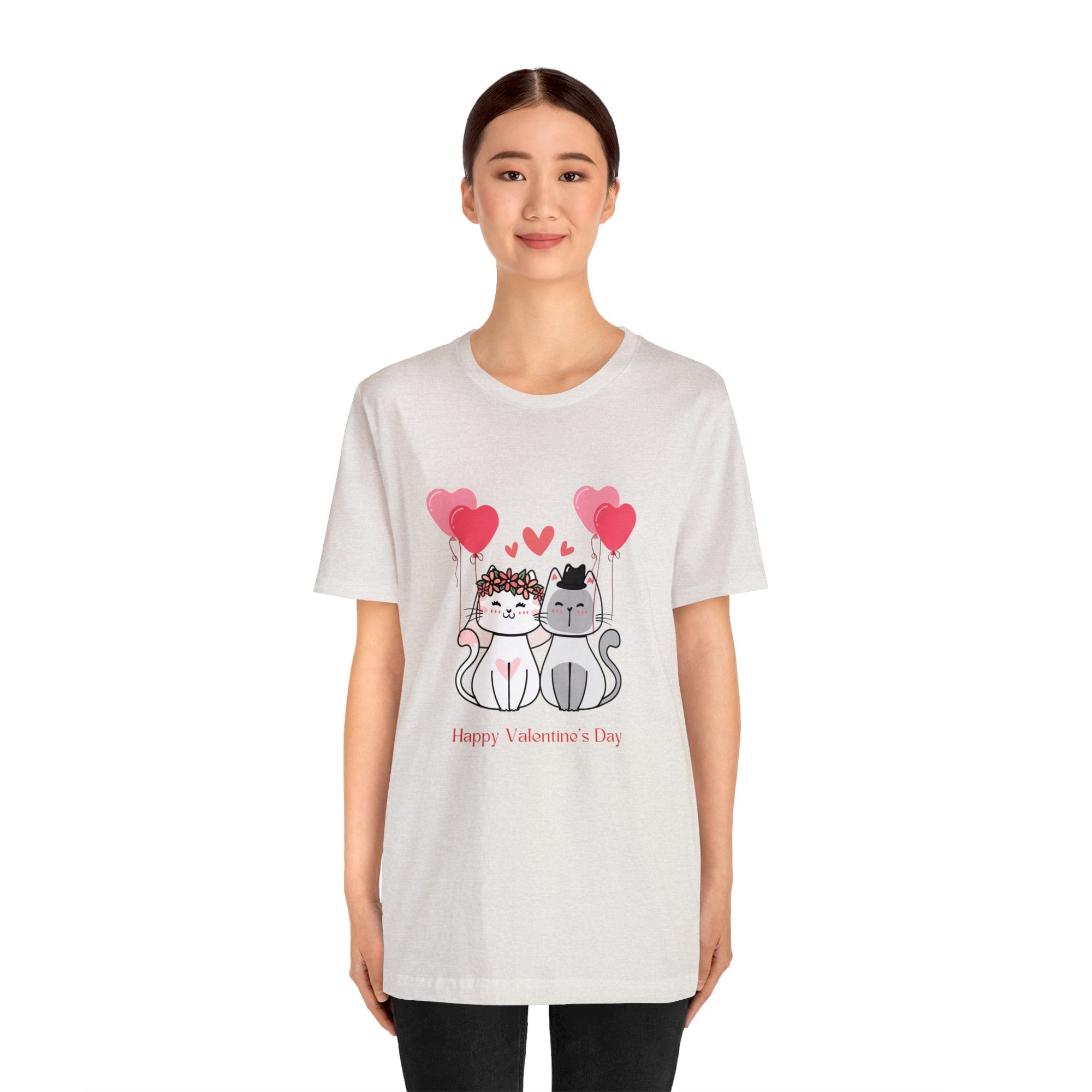 Happy Valentine's Day Customized Unisex Jersey Short Sleeve Tee