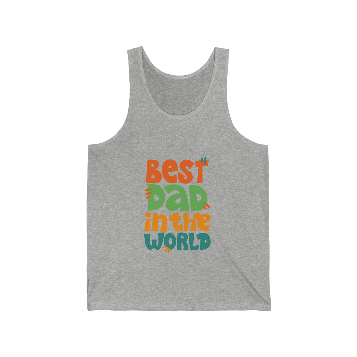 Best Dad in The World Customized Unisex Jersey Tank