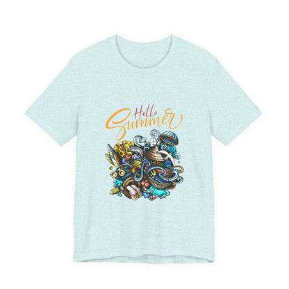 Hello Summer Customized Unisex Jersey Short Sleeve Tee