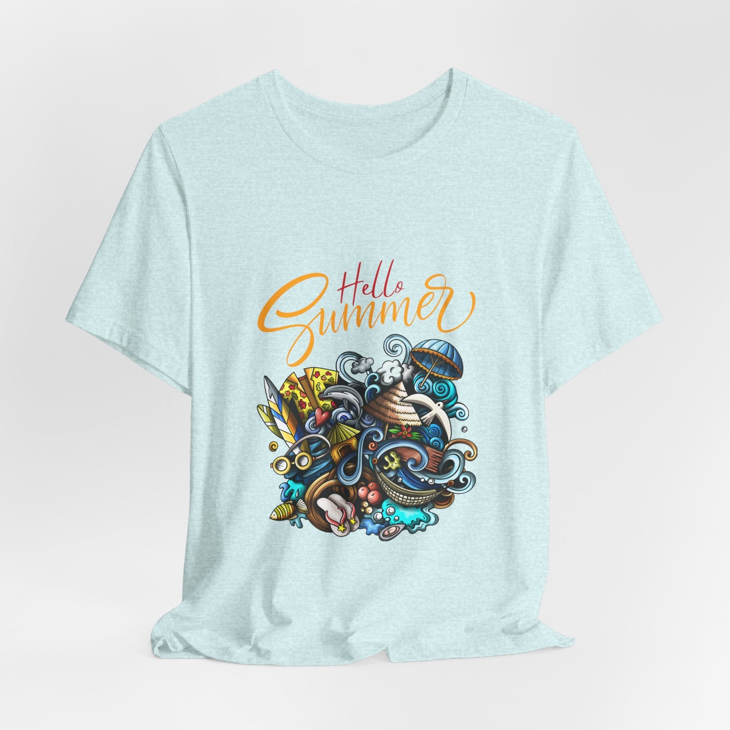 Hello Summer Customized Unisex Jersey Short Sleeve Tee