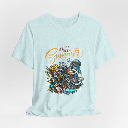 Hello Summer Customized Unisex Jersey Short Sleeve Tee
